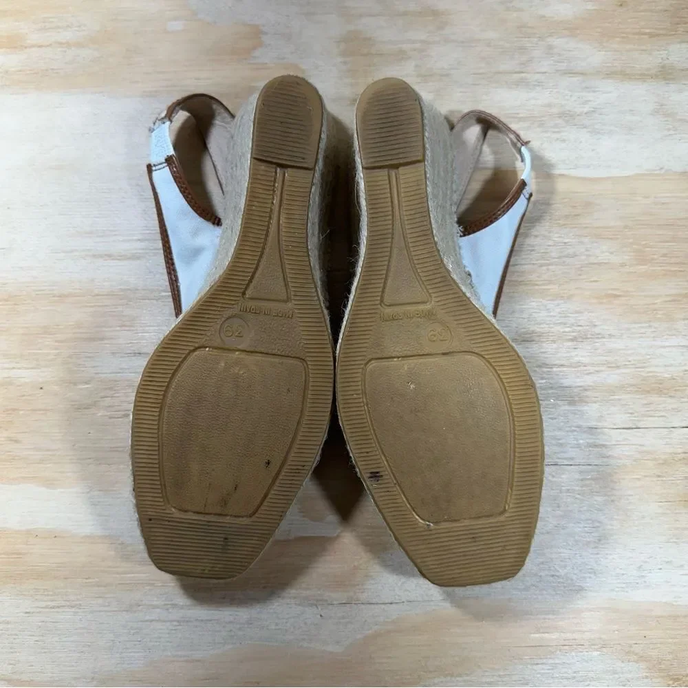 Vidoretta Tan and Brown Wedge Espadrilles Women’s Size 8